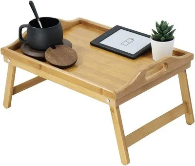 Produktbild von Bamboe-Blatt für Frühstückstisch mit klappbaren Beinen - 30 cm - grün - -Bamboo