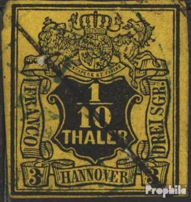 Produktbild von Briefmarken Hannover (Altdeutschland) 1851 Mi 5 Pracht gestempelt Wertschild