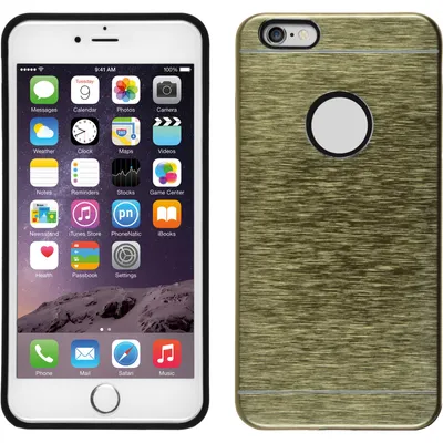 Produktbild von PhoneNatic Case kompatibel mit Apple iPhone 6 Plus / 6s Plus - Hülle gold Metallic Hard-case + 2 Schutzfolien