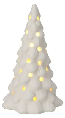 Zdjęcie produktu dla Porcelanowa choinka z diodami LED, zestaw 6 sztuk