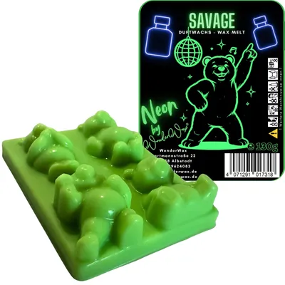 Produktbild von WonderWax Neon Duftriegel 6 x Duftwachs Bären Wachsmelt Duftwachs Raumduft für Duftlampen Soja Wachs Melts Duftmelt Aroma Wellnes Kerzen Wärmer Wax Tarts Sauvage