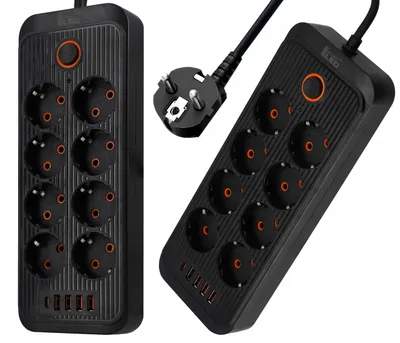 Produktbild von Smartled 8074 Steckdosenleiste 2m 8 Steckdosen 4x USB