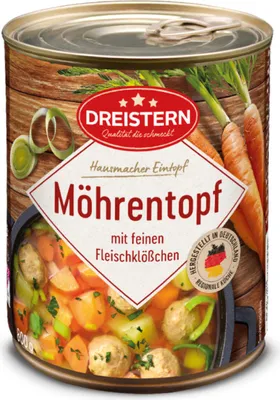 Image de Potée de carottes maison Dreistern avec quenelles de viande 800g