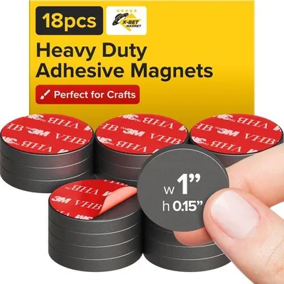 Produktbild von Starke Klebemagneten 18x5mm weiß