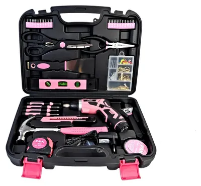 Productafbeelding van Solidchoice - 135-delige Gereedschapsset in Roze Koffer