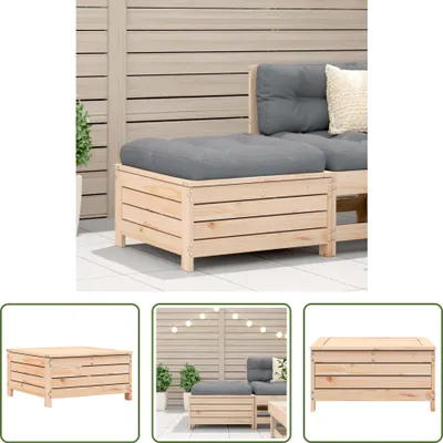 Produktbild von The Living Store Gartenhocker mit Kissen Massivholz Kiefer