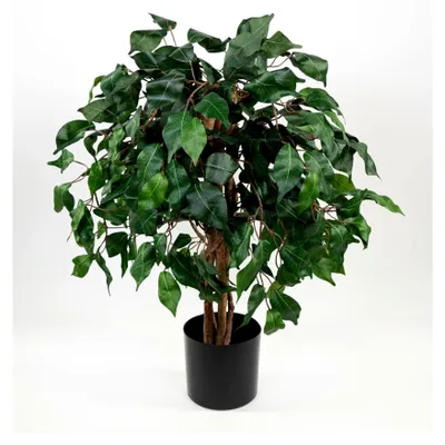 Produktbild von Ficus Benjamini 60cm grün künstlicher Baum Pflanze Dekobaum Kunstpflanzen Zimmerpflanze