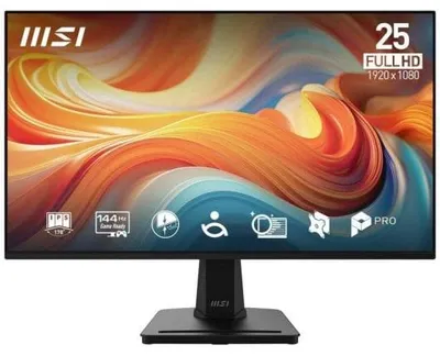 Produktbild von MSI Pro MP251 E14L, 62,2 cm (24.5"), 1920 x 1080 Pixel, Full HD, 4 ms, Schwarz