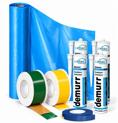 Produktbild von Dampfsperrsystem PE200 4x25m + 100m² Dichtmaterial + defixx20