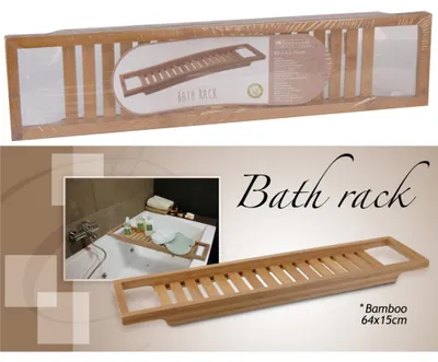 Produktbild von Bathroom Solutions Badewannenträger, Bambus, 65x15x4 cm, braun