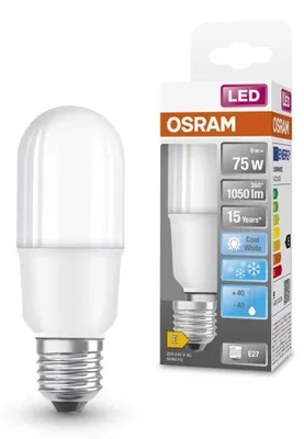 Imagen del producto de Lámpara LED Osram de 10W, casquillo E27, 1055 lúmenes, luz blanca neutra, 4000 K, clase de eficiencia energética A+