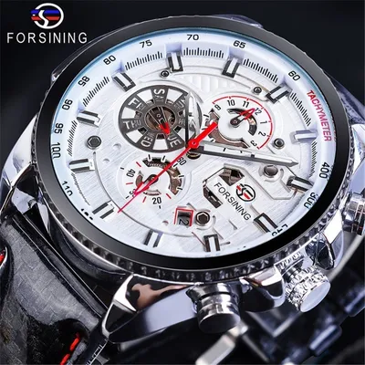 Zdjęcie produktu dla Zegarek FORSINING VI-14583 - Czarny/Srebrny KP14583
