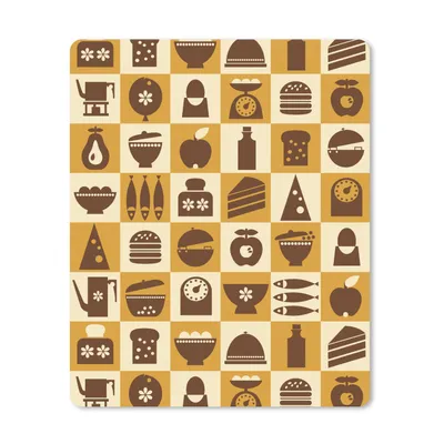 Produktbild von MuchoWow® Mauspad Mousepad Küche - Kochen - Vintage - Muster 30x40 cm - Mousepads - Maus Mat - Pad - Mausunterlage - Mausmatten