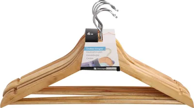 Image de Cintre bois jouet set 6 pièces carton multicolore