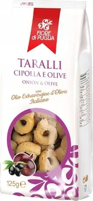 Produktbild von Taralli cipolla e olive Zwiebel&Olive 125g - Fiore di Puglia