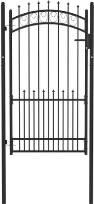 Immagine prodotto di Cancello per recinzione con punte in acciaio 100x175 cm nero