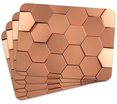 Produktbild von MG Design Set aus 4 Kork-Platzsets - Honeycomb - 30 x 40 cm - hitzebeständig & abwischbar, mit Korkrückseite
