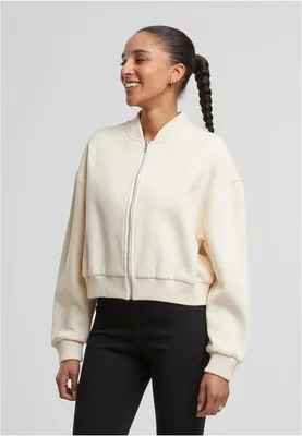 Immagine prodotto di Giacca corta da donna Urban Classics in felpa con zip, colore whitesand - Taglia S