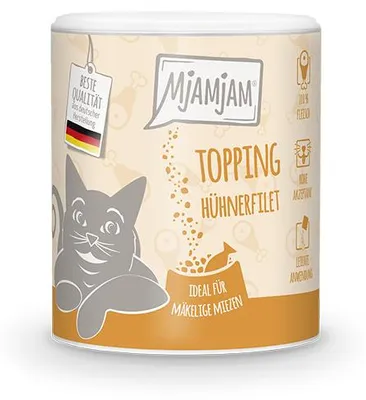 Image de MjAMjAM Topping, filet de poulet – Friandise pour chats lyophilisée, 60 g