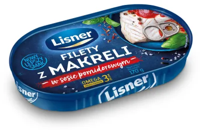 Zdjęcie produktu dla Lisner Filety z makreli w sosie pomidorowym 170 g