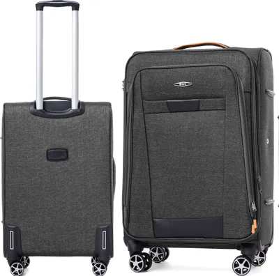 Two suitcases are displayed side-by-side against a white background.