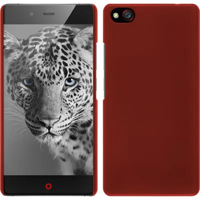 Produktbild von PhoneNatic Case kompatibel mit ZTE Nubia Z9 Mini - Hülle rot gummiert Hard-case + 2 Schutzfolien