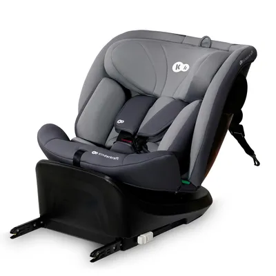Produktbild von Kinderkraft I-GROW i-Size - Kindersitz 40-150 cm - 360° - RWF/FWF - H-GUARD - ISOFIX - TOP TETHER - 5-Punkt-Gurt - Verstellbare Kopfstütze - Grau