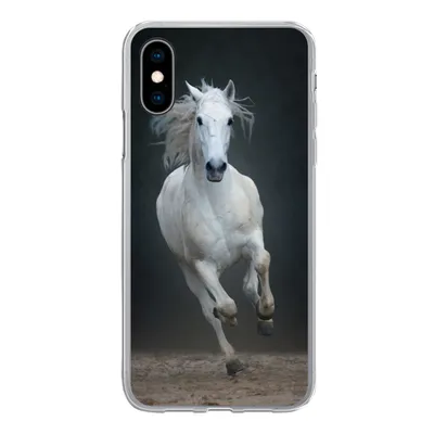 Produktbild von MuchoWow® Handyhülle Schutzhülle Hülle für iPhone X Pferd - Pilz - Sand Silikon Softcase Handy Hülle - Handyhülle