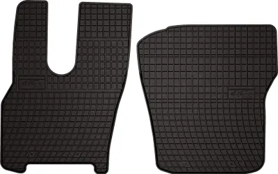 Image de Tapis de sol voiture en caoutchouc pour DAF XG (2022-, camion - version avec siège pneumatique droit) Noir, lot de 2 pièces, fixations