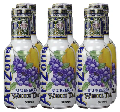 Obrázek produktu pro AriZona Blueberry White Tea příchuť PET jednorázová láhev 500ml 6 balení