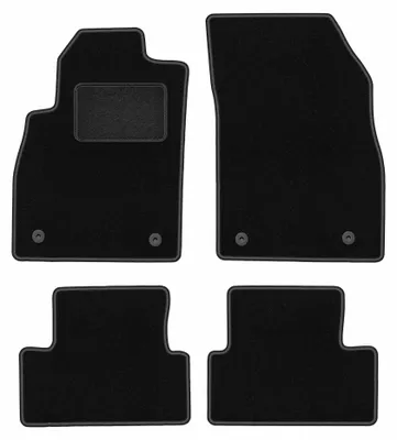 Obrázok produktu pre Velúrové autokoberce pre: Opel Astra J 2009-2015 (hatchback/sedan/kombi) – sada 4 ks, čierne, na mieru – Wielganizator LUX
