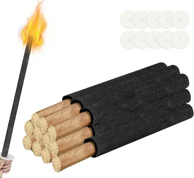 Produktbild von Jiubiaz Fackeln 42cm Flammenherz Kinderfackel Wachsfackeln Brennzeit 45 Min 150x