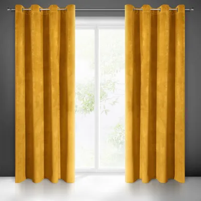 Produktbild von Vorhang RIA senfgelb gelb 140x250 cm  Ösen 10