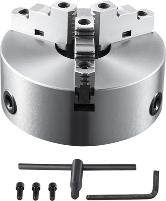 Produktbild von Uchwyt tokarski VEVOR K11-250 Uchwyt trójszczękowy 250mm Materiał HT300 Uchwyt 3-szczękowy Zakres mocowania 6-250mm 3-szczękowy, 20Cr, ≥53HRC φ80mm Otwór Uchwyt tokarski Samocentrujący