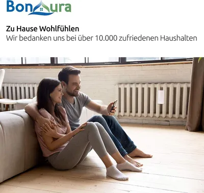 Image de BonAura Humidificateur d'air Chauffage Céramique Triangulaire I Crochet & Huile parfumée [Lot de 4, 200ml] I Evaporateur d'eau pour radiateurs avec parfum I Evaporateur & Humidificateur Réservoir d'eau