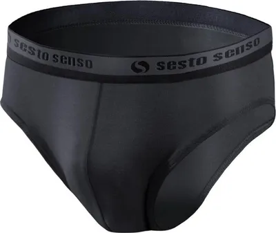 Produktbild von Sesto Senso Herren Slips Wild Cat - Bequeme Sportliche Unterwäsche, Baumwolle & Elasthan, Anatomic Fit, Graue Farbe, Für Aktive Männer, Hergestellt in Polen M