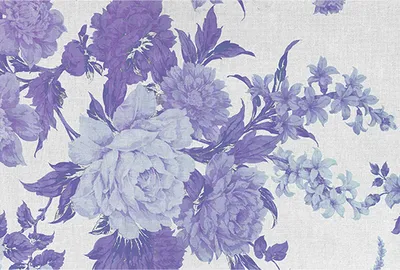Produktbild von Tadessi Fototapete | Blumen | 4.00 m x 2.70 m | Lila | Blau | Wandbild | Digitaldruck