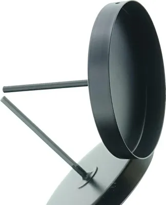 Produktbild von nature trends Kerzenhalter Schwarz mit Stiel Ø 10,2 cm - Metall