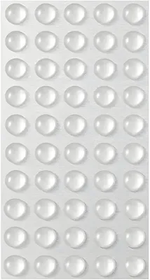 Produktbild von Schutzpuffer Transparent Selbstklebend - 50 Stück - 9 mm - Türpuffer - Anschlagpuffer - Geräuschdämpfer für Türen, Schränke und Möbel