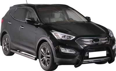 Zdjęcie produktu dla Listwa ochronna przedniego zderzaka do Hyundai Santa Fe 2012-2015 ø76 mm stalowa czarna