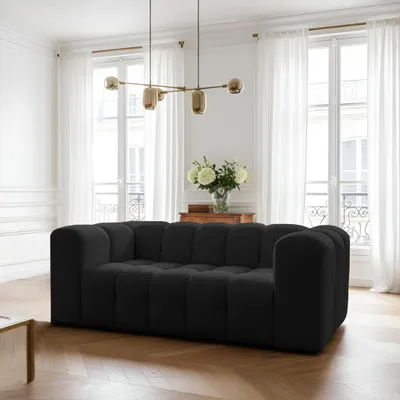 Produktbild von BALOO Sofa 2-Sitzer 200 cm – modernes Design & Komfort – Schwarz (Tiffany 20)