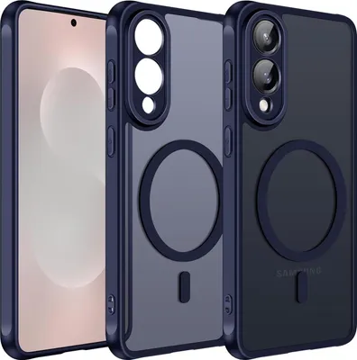Immagine prodotto di Custodia magnetica per Samsung Galaxy S25 Edge cover Magsafe cover protettiva Telaio antiurto in TPU forte anello magnetico, blu