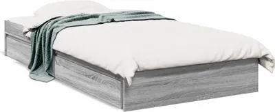 Produktbild von Möbel Bettgestell mit Schubladen Grau Sonoma 90x200 cm Holzwerkstoff - Klassische Betten 3280683