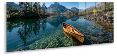 Productafbeelding van STYLER Glaswanddecoratie, 50x125 cm, Herfstlandschap, natuurmotief, decoratie voor wand, geschikt voor woonkamer, slaapkamer, hal, modern design