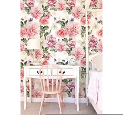 Produktbild von Coloray Fototapete 208x146 cm An Einer Wand Latex Latextapete - Utensilien Anemonenblume.