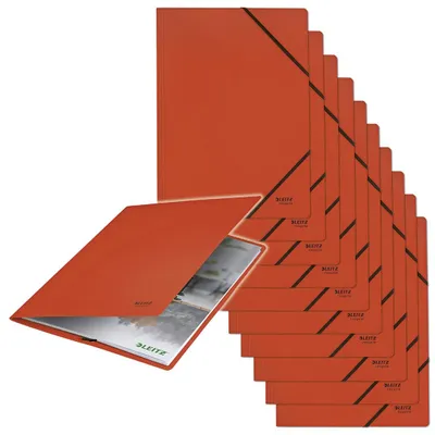 Produktbild von Leitz 39080025, Konventioneller Dateiordner, A4, Karton, Rot, Landschaftsportrait, 250 Blätter