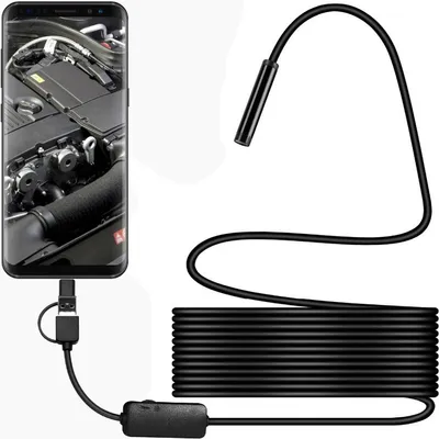 Produktbild von Inskam Y101 USB-C/USB Endoskop 8mm, 1200p, feste Kabellänge 10m