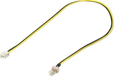 Produktbild von Goobay PC Lüfter Stromkabel/Stromadapter, 3 Pin zu 2 Pin, Lüfter-Stecker (3-Pin) > Lüfter-Buchse (2-Pin)
