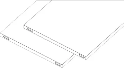 Zdjęcie produktu dla Półka stalowa, wymiary 80 x 30 cm, kolor biały, 2 sztuki