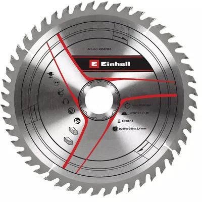 Productafbeelding van Einhell statiefzaag accessoires: zaagblad HM, diameter 210x30x2,4 mm, 48 tanden